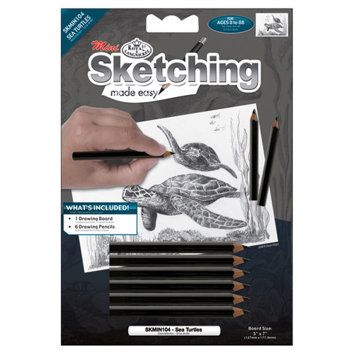 12 Pack - Royal & Langnickel(R) Sketching Made Easy Kit 5"X7"-Sea Turtles - SKMIN-104 - 090672057280