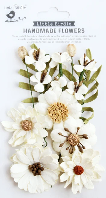 6 Pack - Little Birdie Heleen Paper Flowers 12/Pkg-Amor Mio - HELEEN1-91533 - 8903236739862