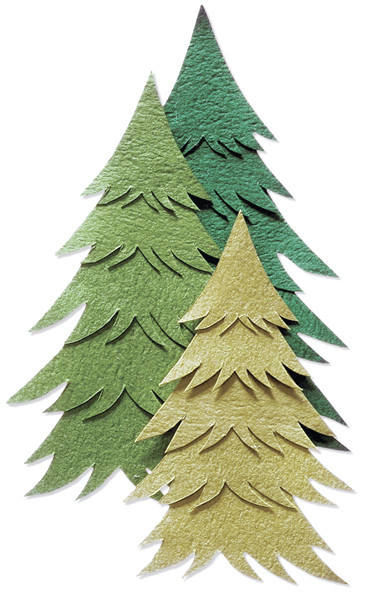 6 Pack - Jolee's By You Dimensional Stickers-Pine Tree Green - JJCE017B