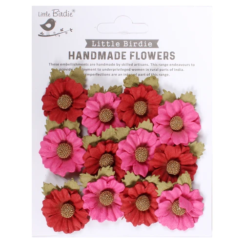 6 Pack - Little Birdie Martina Paper Flowers 12/Pkg-Candy Mix - MARTINA-91313 - 8903236737660