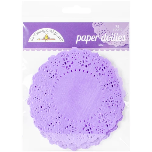 6 Pack - Doodlebug Doilies 4.5" 75/Pkg-Lilac - DD-4459 - 842715044593
