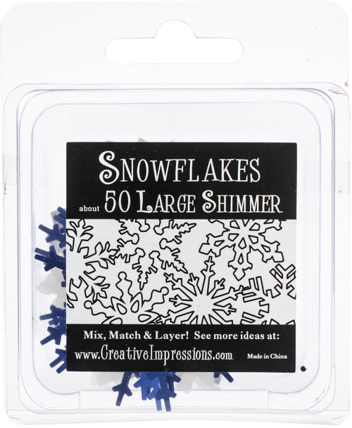 12 Pack - Creative Expressions Large Shimmer Snowflakes 50/Pkg-2" - CI63021 - 871097000293