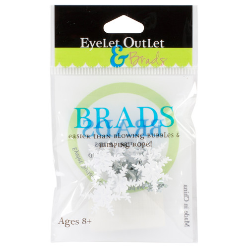 6 Pack - Eyelet Outlet Shape Brads 12/Pkg-Snowflakes - QBRD2-15 - 810787020258