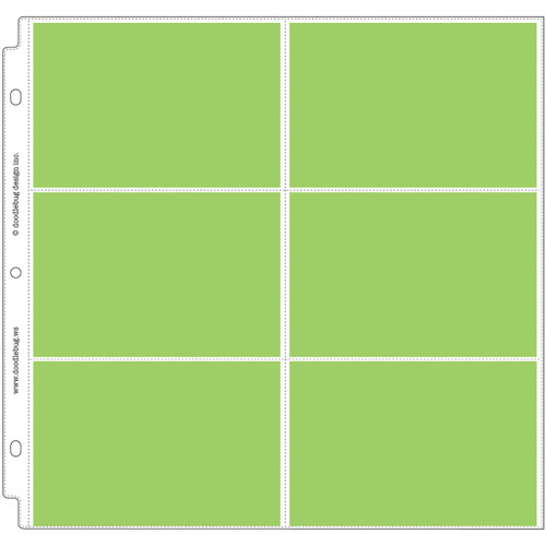 6 Pack - Doodlebug Page Protectors 12"X12" 12/Pkg-(6) 6"X4" Pockets - DB3491 - 842715034914