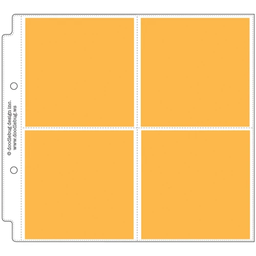 6 Pack - Doodlebug Page Protectors 8"X8" 12/Pkg-(4) 4"X4" Pockets - DB3500 - 842715035003