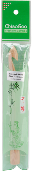 6 Pack - ChiaoGoo Bamboo Crochet Hook 6"-Size Q/15.75mm - 1022-Q - 0812208021110