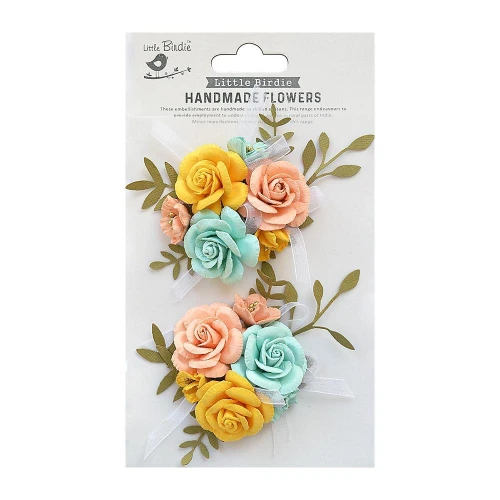 6 Pack - Little Birdie Arion Paper Flowers 2/Pkg-Sunshine And Lemonade - 5A0029DB-79437 - 8903236615487