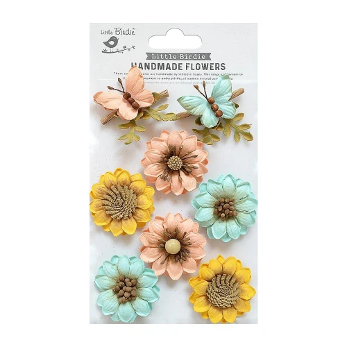 6 Pack - Little Birdie Arcadia Paper Flowers 8/Pkg-Sunshine And Lemonade - 5A002KH4-79580 - 8903236616910