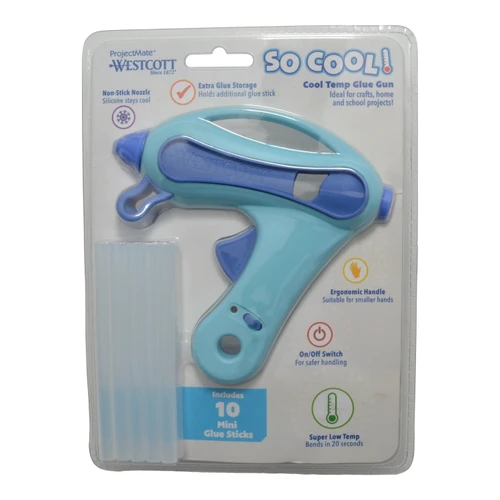 3 Pack - Westcott Kid's Cool-Temp Glue Gun-Blue/Yellow/Purple - 17874 - 073577178748