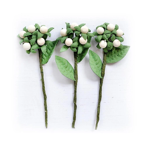 6 Pack - Little Birdie Berry Branch 3/Pkg-Shabby Chic - BBRANCH-83104
