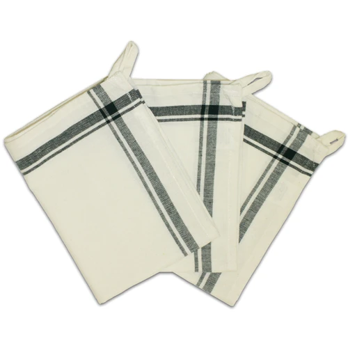 4 Pack - Aunt Martha's Stitch 'Em Up Retro Stripe Towels 18"X28" 3/Pk-Forest Green Stripe - PKFGR