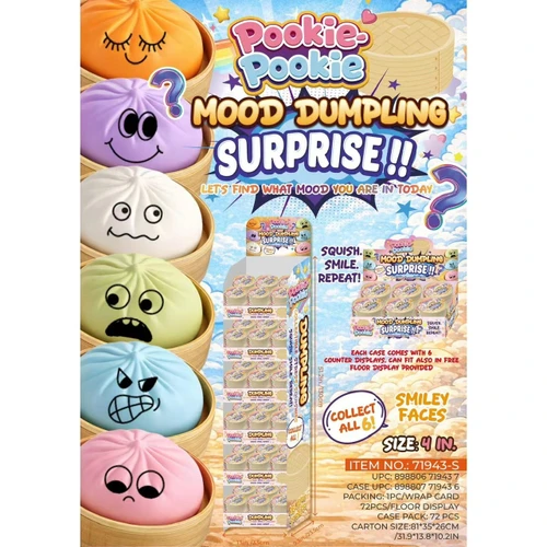 12 Pack - 4" Squishy Bun-Mood - 5A003RJ0-1HN3J - 898806719437