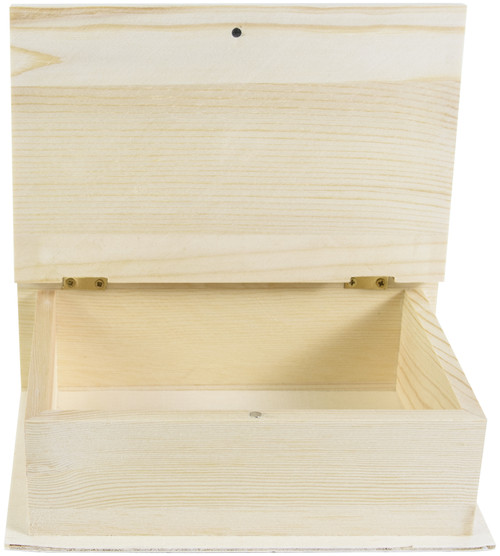 4 Pack - Multicraft Wood Keepsake Book Box-7"X5"X2.25" - WS946
