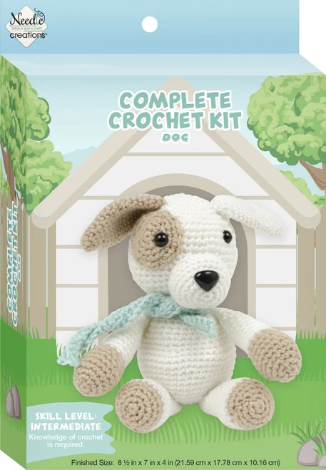 4 Pack - Fabric Editions Needle Creations Crochet Kit-Dog - NCCRCHKT-DOG - 699919343867