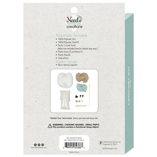 4 Pack - Fabric Editions Needle Creations Crochet Kit-Dog - NCCRCHKT-DOG
