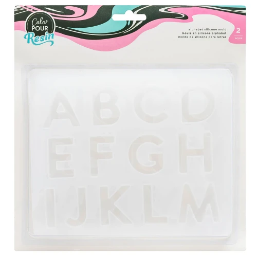 3 Pack - American Crafts Color Pour Resin Mold-Alphabet - 34001009 - 718813716970