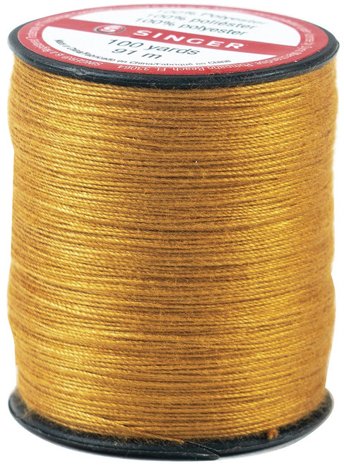 12 Pack - SINGER Blue Jean Thread 100yd-Old Gold - 67120