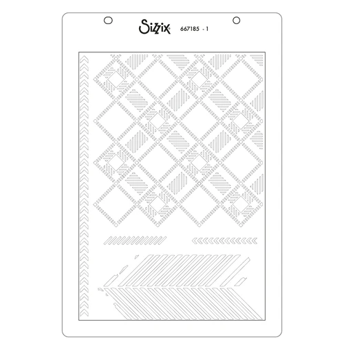 Sizzix Clear Stamps Set w/Stencils Set By 49 & Market-Outdoor Essentials - 5A003T8M-1HQ31