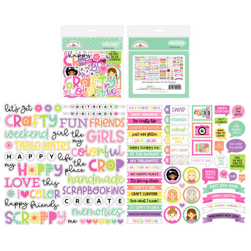 6 Pack - Doodlebug Chit Chat Die-Cuts-Color Me Crafty - 5A003SMZ-1HP5H - 842715090910