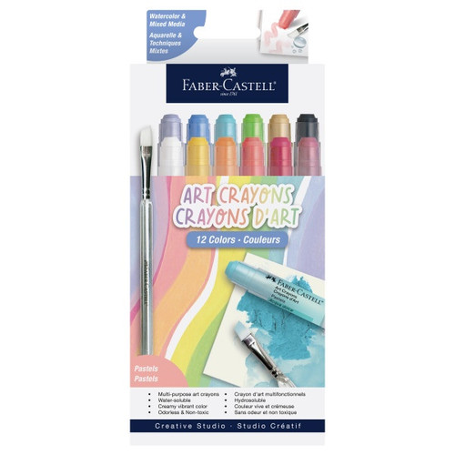 Faber Castell Creative Studio-Art Crayons-Set of 12-Pastel Colors - 5A003R1W-1HMKH - 092633323823