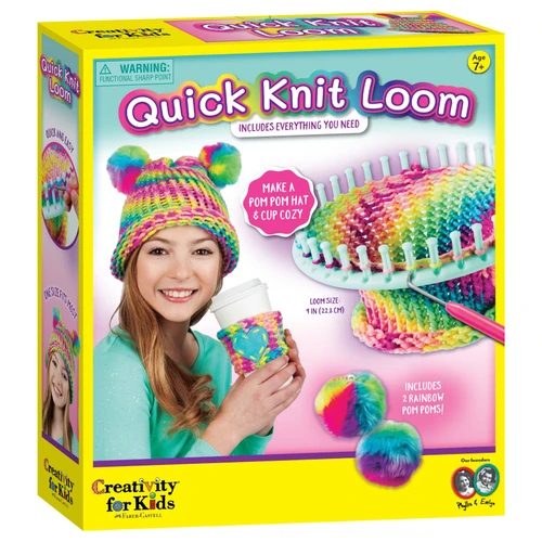 Creativity For Kids Quick Knit Loom-Pom Pom Hat & Cup Cozy - 5A003H0Y-1HC63