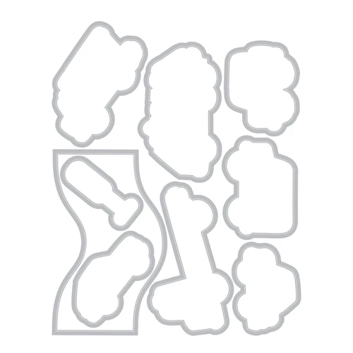 Sizzix Clear Stamps Set 9PK w/9PK Framelits Die -Cars and Trucks - 5A003S5Q-1HP02