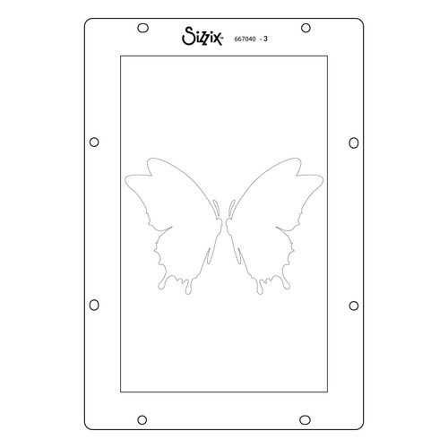 Sizzix Studio Layered Stencils By Willow Wolfe-Butterflies, 4PK - 5A003T1V-1HPG0