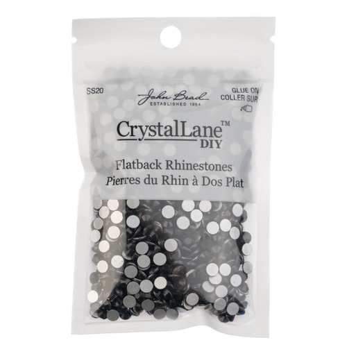 Crystal Lane DIY Flat Back Rhinestones 4.7mm 1440/Pkg-Jet - A5003Q6P-H1KP6 - 665772320888