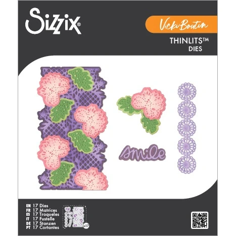 Sizzix Thinlits Die Set 11PK by Vicki Boutin-Lovely Lace - 5A003S60-1HP13 - 630454294894