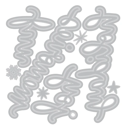 Sizzix Thinlits Die Set By Vicki Boutin 15PK-Vicki Holiday Script - 5A003T20-1HPG2