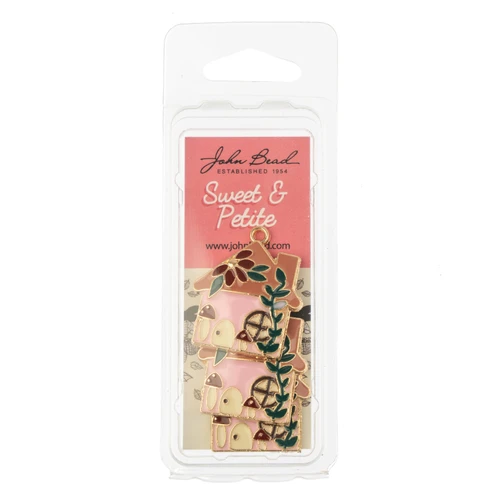 John Bead Sweet & Petite Charms 3/Pkg-Pink House - 5A003LXB-1HH3T - 665772322455