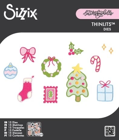 Sizzix Thinlits Die Set 15PK-Holiday Cheer - 5A003T28-1HPG3 - 630454295488