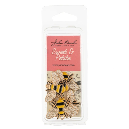 John Bead Sweet & Petite Charms 6/Pkg-Bee - 5A003LWH-1HH66 - 665772322738