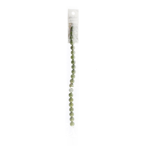John Bead Semi-Precious 8mm 8"-Canadian Jade Natural - 5A003QMC-1HLQC - 665772128187