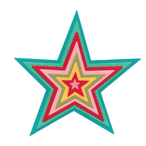 Sizzix Framelit Die Set -Stars - 5A003S64-1HNZX