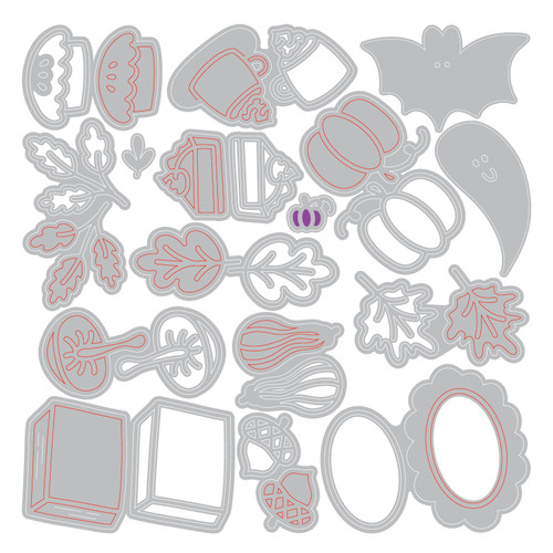 Sizzix Thinlits Die Set 16PK-Cozy Fall Favorites - 5A003T1D-1HPGL