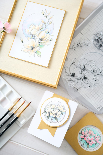 Sizzix Clear Stamps Set By Willow Wolfe 7/Pkg-Magnolia - 5A003DJK-1H9R9 Sizzix Clear Stamps Set By Willow Wolfe 7/Pkg-Magnolia - 5A003DJK-1H9R9