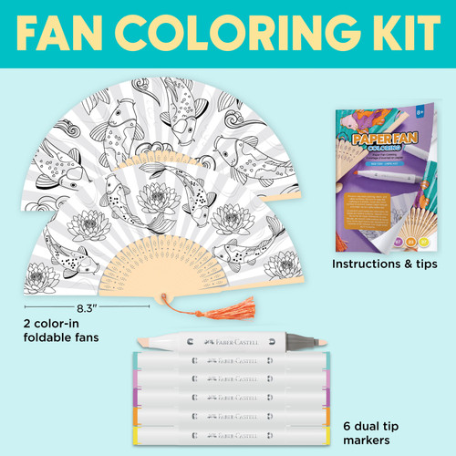 Creative Studio Paper Fan Painting Kit-Koi Fish - 5A003H0J-1HC6J Creative Studio Paper Fan Painting Kit-Koi Fish - 5A003H0J-1HC6J