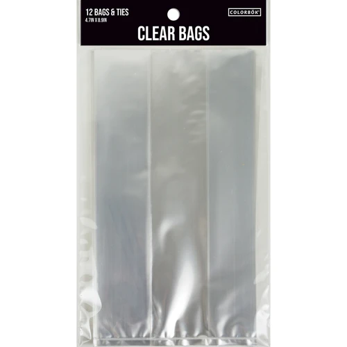20 Pack - Colorbok Clear Bags & Ties 12/pkg-4.7"x8.3" - 35754 - 765468357546