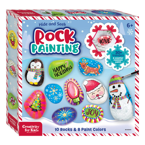 Creativity For Kids Hide & Seek Rock Painting Kit-Holiday - 5A002G59-1GHM4