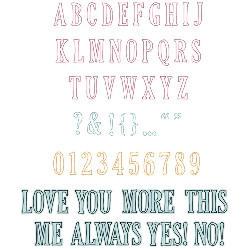 Sizzix A5 Clear Stamps W/Framelits Dies By 49 And Market-Fine Line Alpha 01 - 5A002CNJ-1GG5P