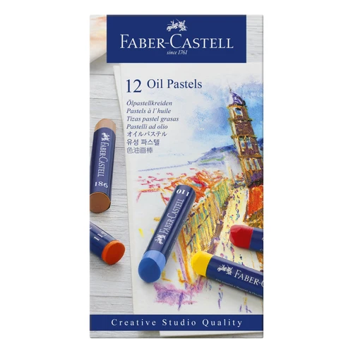 Creative Studio Oil Pastel Crayon Set 12/Pkg-Assorted Colors - 5A00308Z-1H1SJ - 4005401270126