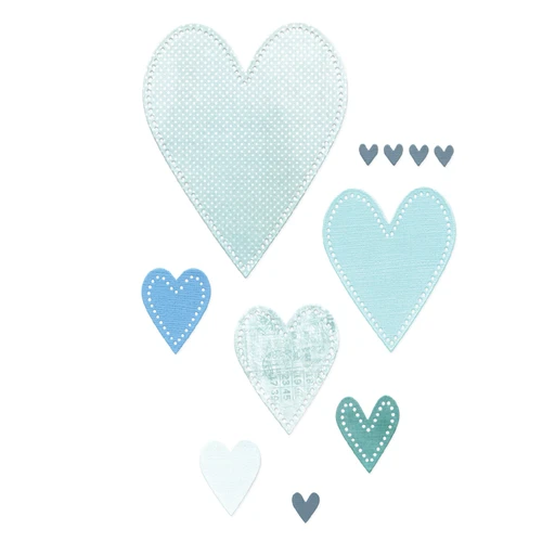 Sizzix Framelits 13PK Die Set -Stitched Hearts - 5A003S76-1HP0B