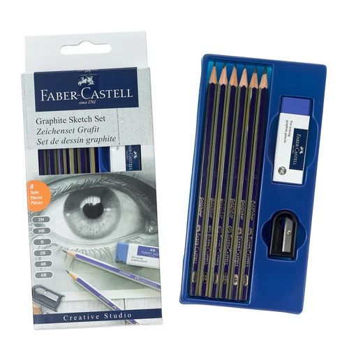 Creative Studio Graphite Sketch Set 8pcs-2H, HB, B, 2B, 4B & 6B - 114000
