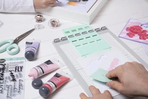 Sizzix Stencil & Stamp Tool-4 Pieces - 664896 Sizzix Stencil & Stamp Tool-4 Pieces - 664896