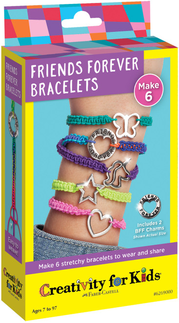 Creativity For Kids Friends Forever Bracelets-Makes 6 - C6269000 - 092633315064