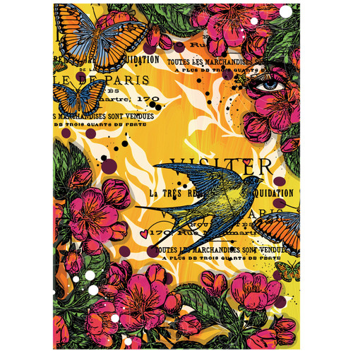 Sizzix Clear Stamp Set 6/Pkg W/Stencils 3/Pkg By Cat Kerr-The Visiter - 5A002BLF-1GF2X