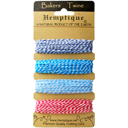 4 Pack - Hemptique Cotton Baker's Twine 2-Ply 120'-Berrylicious - BTC2-2944 - 091037029492