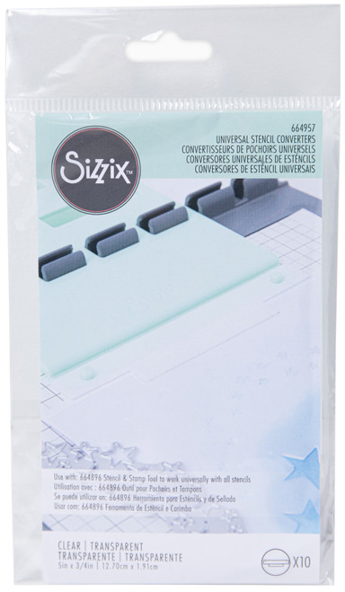 3 Pack - Sizzix Stencil & Stamp Tool Accessory 10/Pkg-Universal Stencil Converters - 664957 - 630454277842