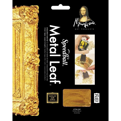 2 Pack - Mona Lisa Composition Gold Leaf Sheets-5.5"X5.5" 25/PKG - 0010204 - 081093002041